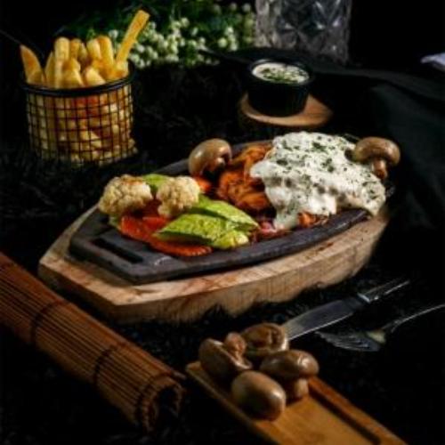 Grilled Chicken Mushroom Steak