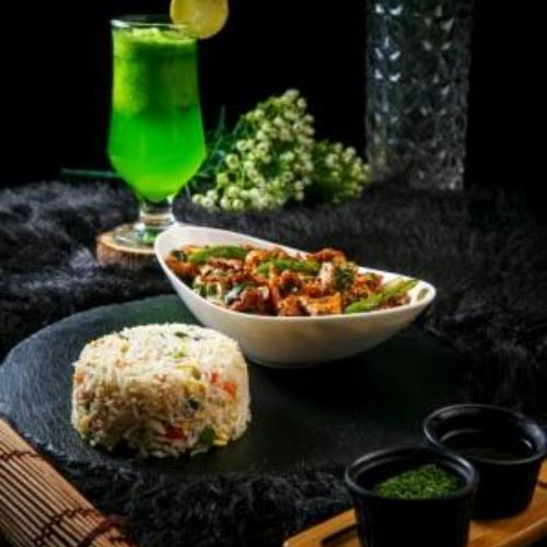 Chicken Chili Dry With Fried Rice